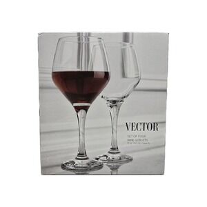 Vector Wine Goblets 15oz by Home Essentials Set of‎ 4 Brand New